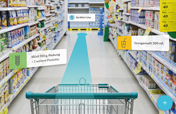 Beispiel Supermarkt: Augmented Reality Indoor Navigation