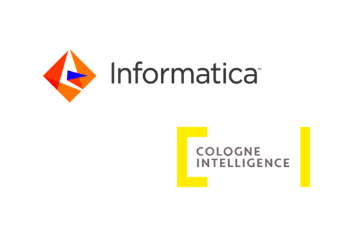 Logos von Informatica und Cologne Intelligence auf weißem Hintergrund